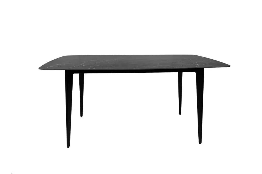 Masa din Ceramica Negru antracit si Metal Negru L160xH76cm Milano