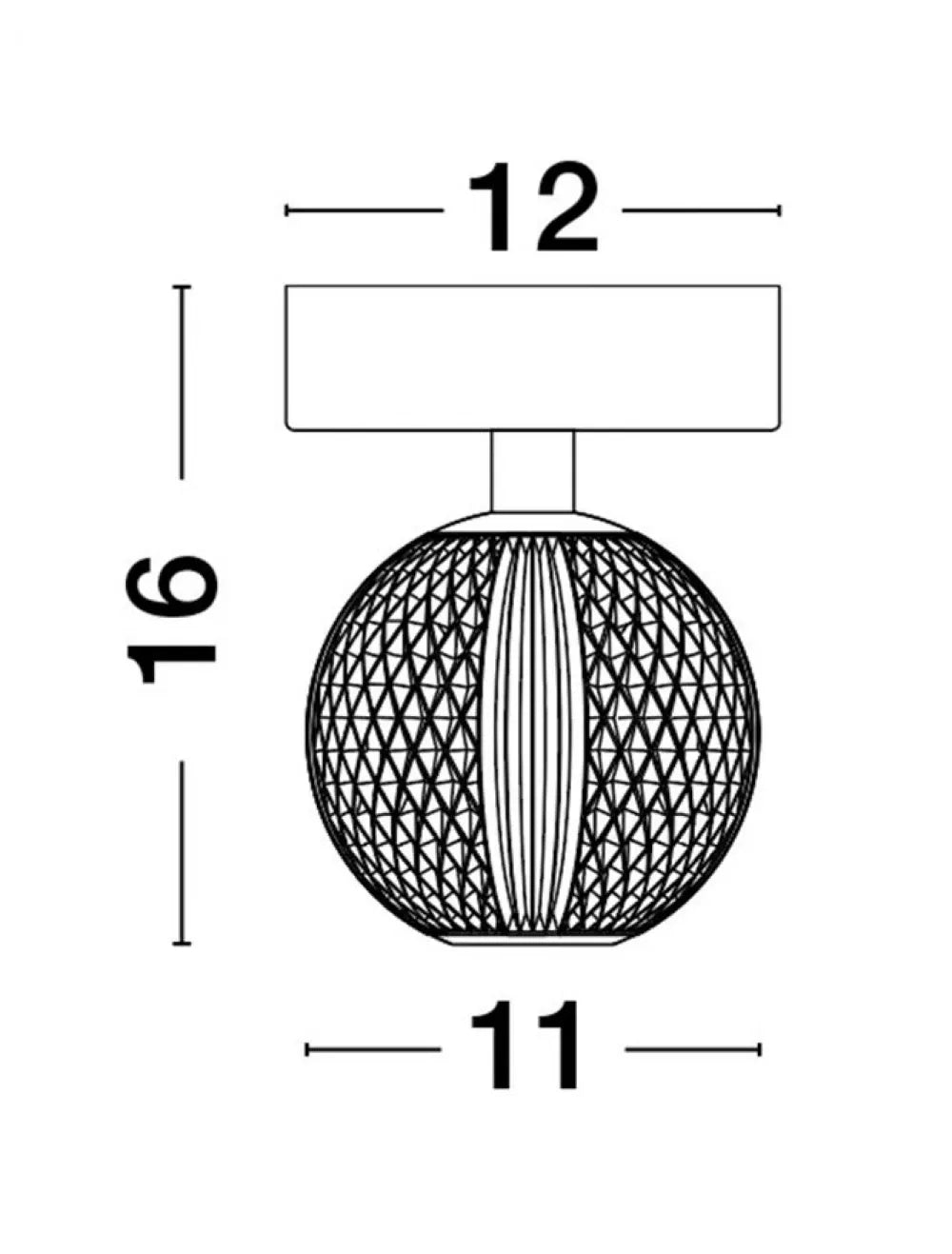 Plafoniera structura din Aluminiu Auriu si abajur din Acrilic Transparent H16xL12cm IP20 6W 246lm 3200k BRILLANTE