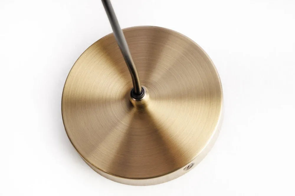 Pendul din Metal Auriu si Lemn de salcam Maro D25xH135cm ALVA