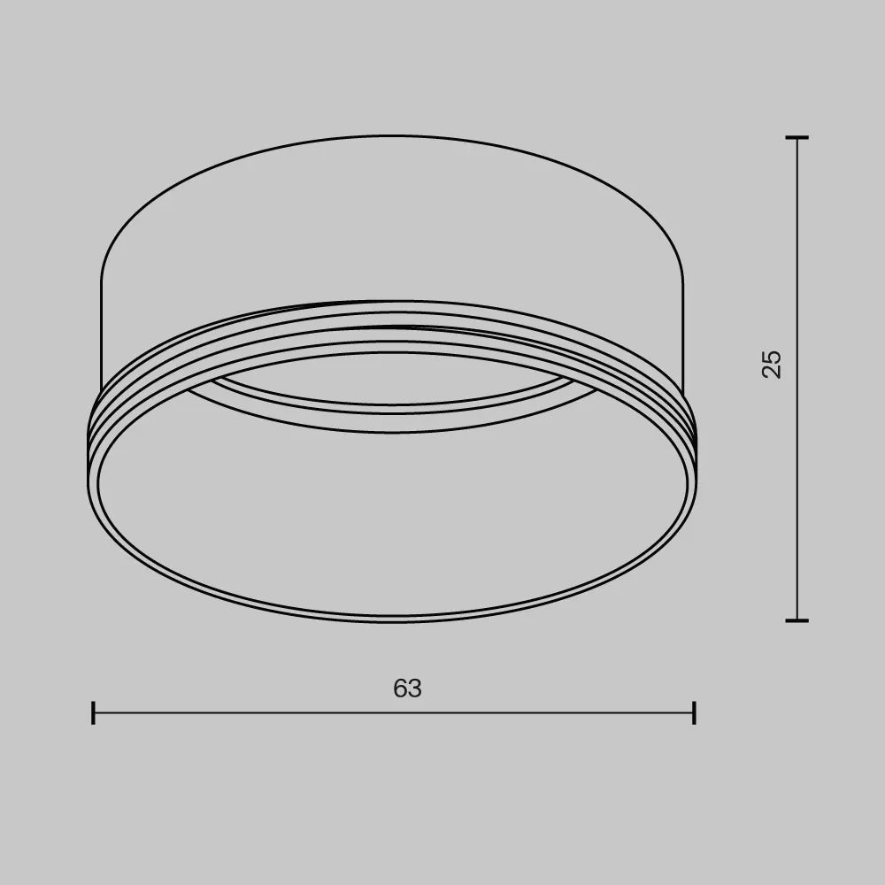 Inel decorativ pentru spot Focus LED 20W din Aluminiu Alb