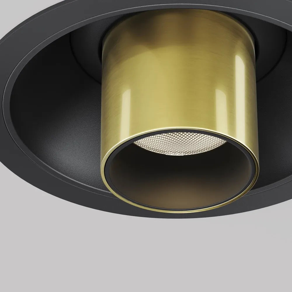 Spot incastrat din Aluminiu Negru/Alama H21.6xD3cm 7W 460lm 3000k Focus T
