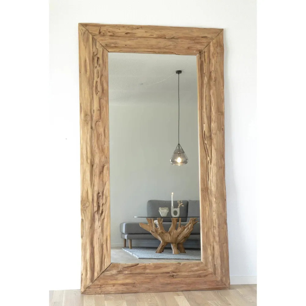 Oglinda cu rama din Lemn de tec Maro 180x101cm Granada Antique