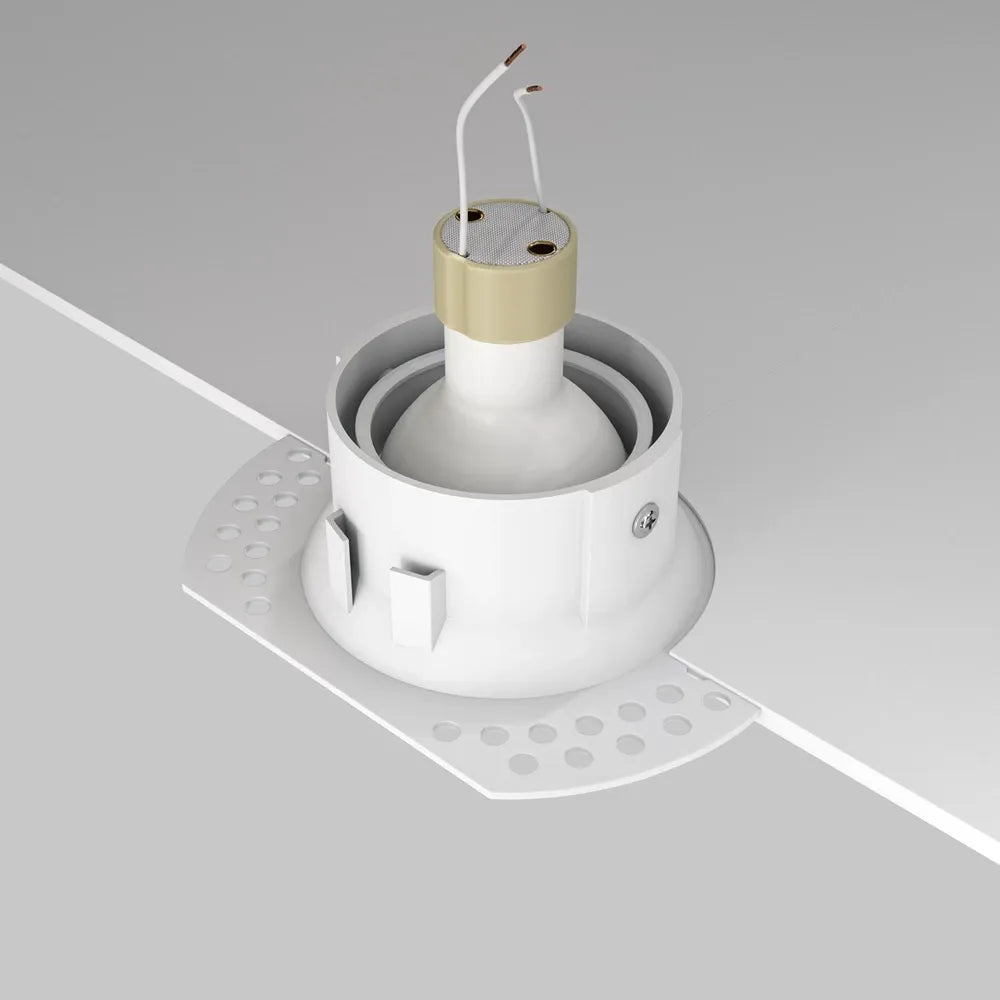 Spot incastrat rotund din Aluminiu Alb H4xL12cm IP 20 GU10 50W Dot