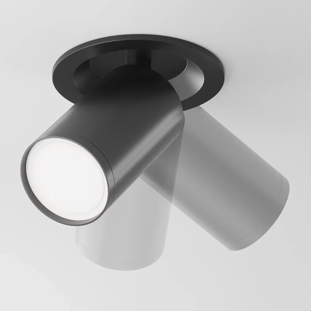 Spot incastrat din Aluminiu Negru H12xD5cm IP 20 GU10 10W FOCUS S