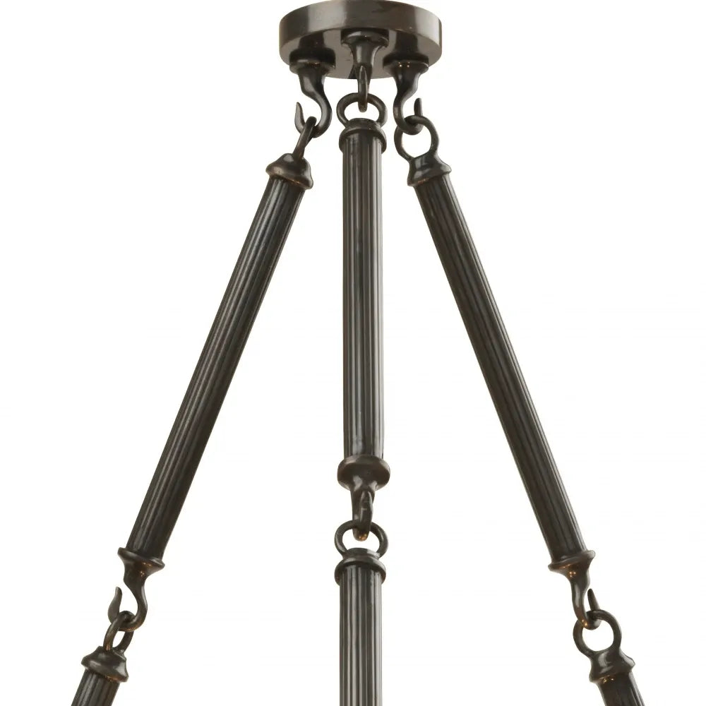 Candelabru din Metal Bronz si Sticla Transparent H84xD53cm Infinity Eichholtz