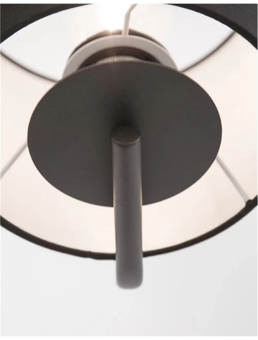Aplica de perete structura din Aluminiu Negru si abajur din Textil Negru H59xL20cm IP20 15W 190lm 3000k SAGE