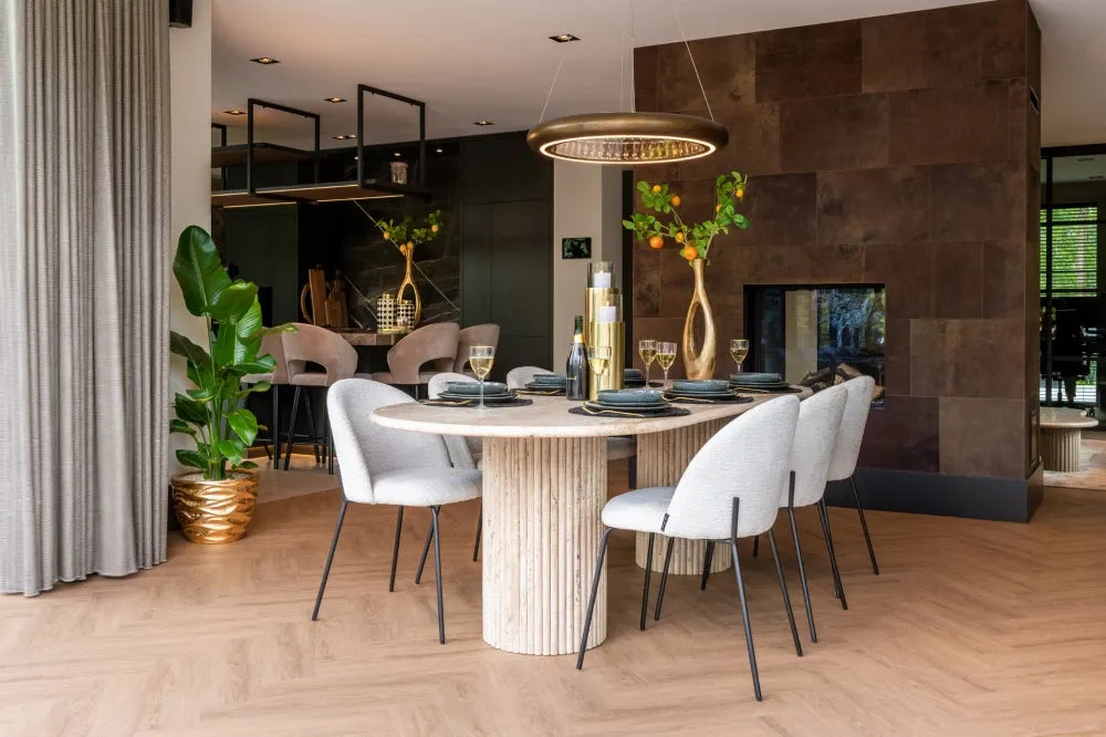 Masa din Travertin Bej L240xH75cm La Cantera Richmond interiors