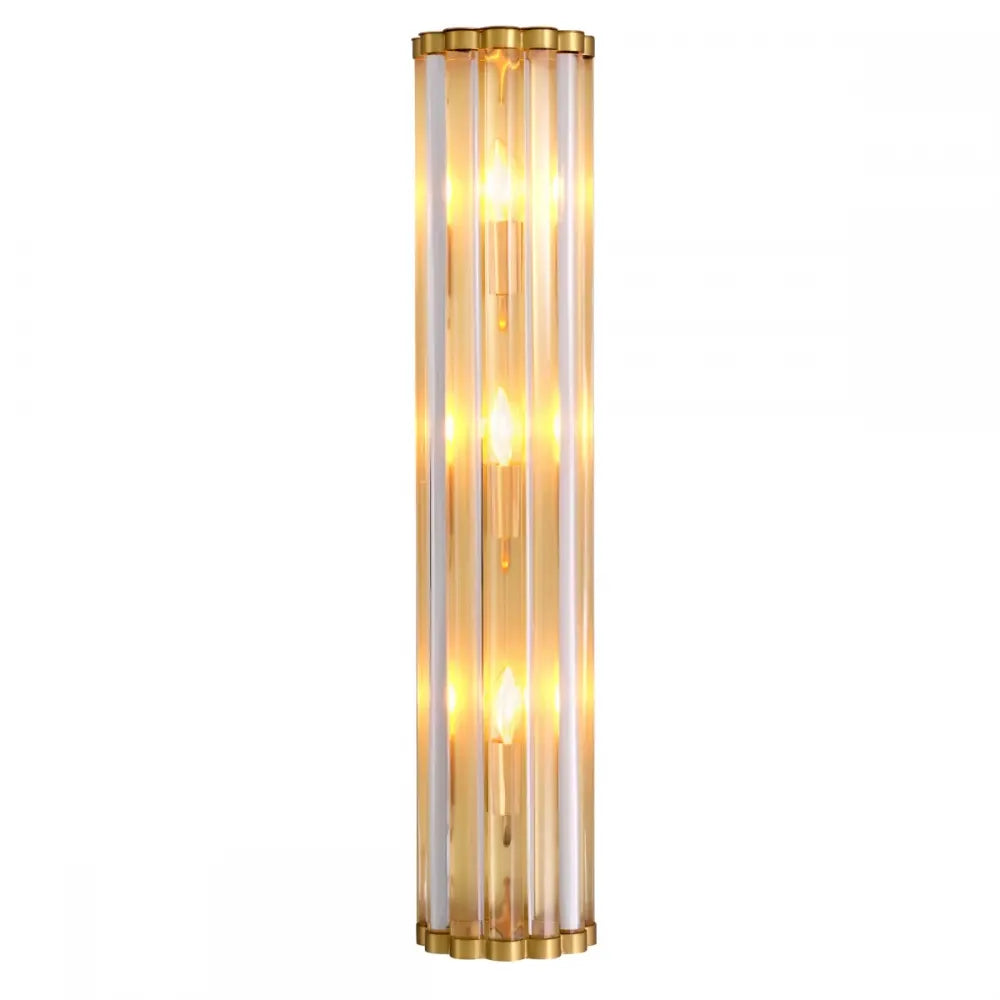 Aplica de perete din Metal Alama si Sticla Transparent H75xL15cm Amalfi Eichholtz