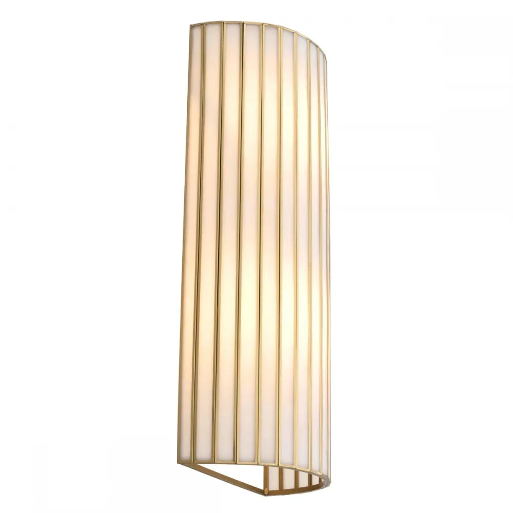 Aplica de perete din Metal Alama atichizata si Sticla Albastru H60xL26cm Monari Eichholtz