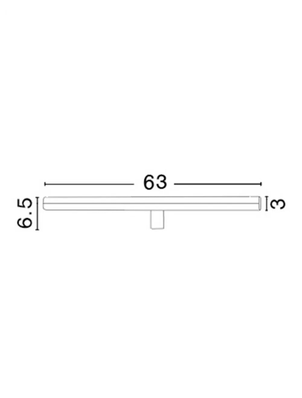 Aplica de perete structura din Aluminiu Argintiu si abajur din Acrilic Alb H6.5xL63cm IP44 18W 1922lm 3000k VANESE
