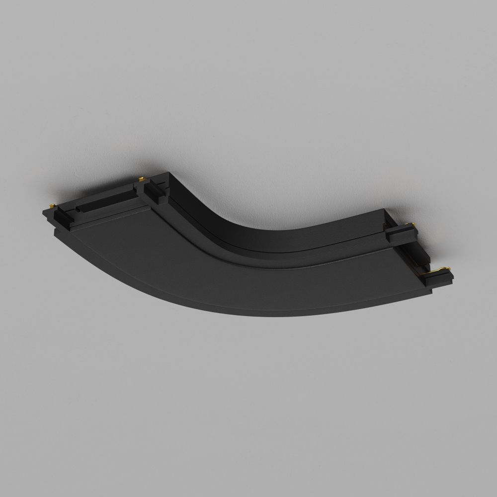Conector colt rotunjit pentru sina magnetica Radity din Plastic Negru L6cm Accessories for tracks Radity