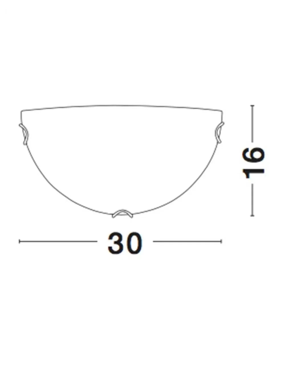 Aplica de perete structura din Metal Argintiu si abajur din Sticla Alb H16xL30cm IP20 ANCO