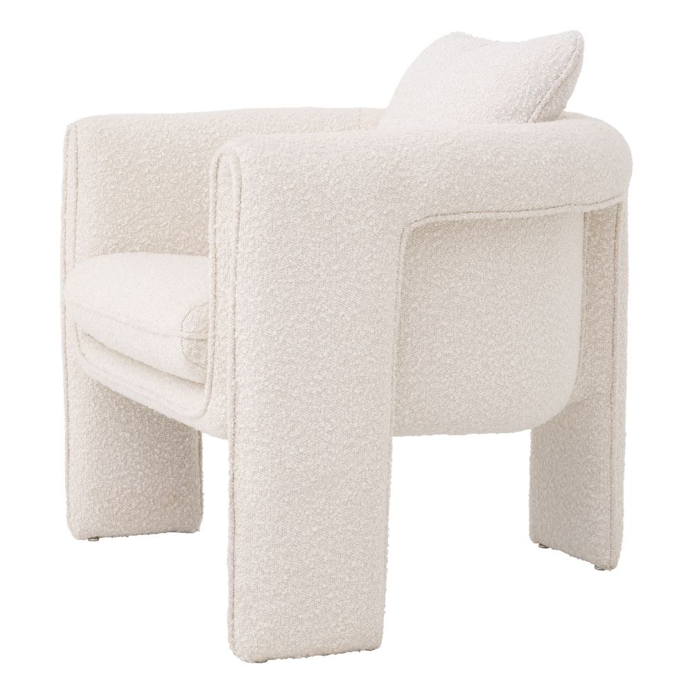 Fotoliu Toto Eichholtz tapitat cu Stofa Boucle Crem H68xL85xA77cm
