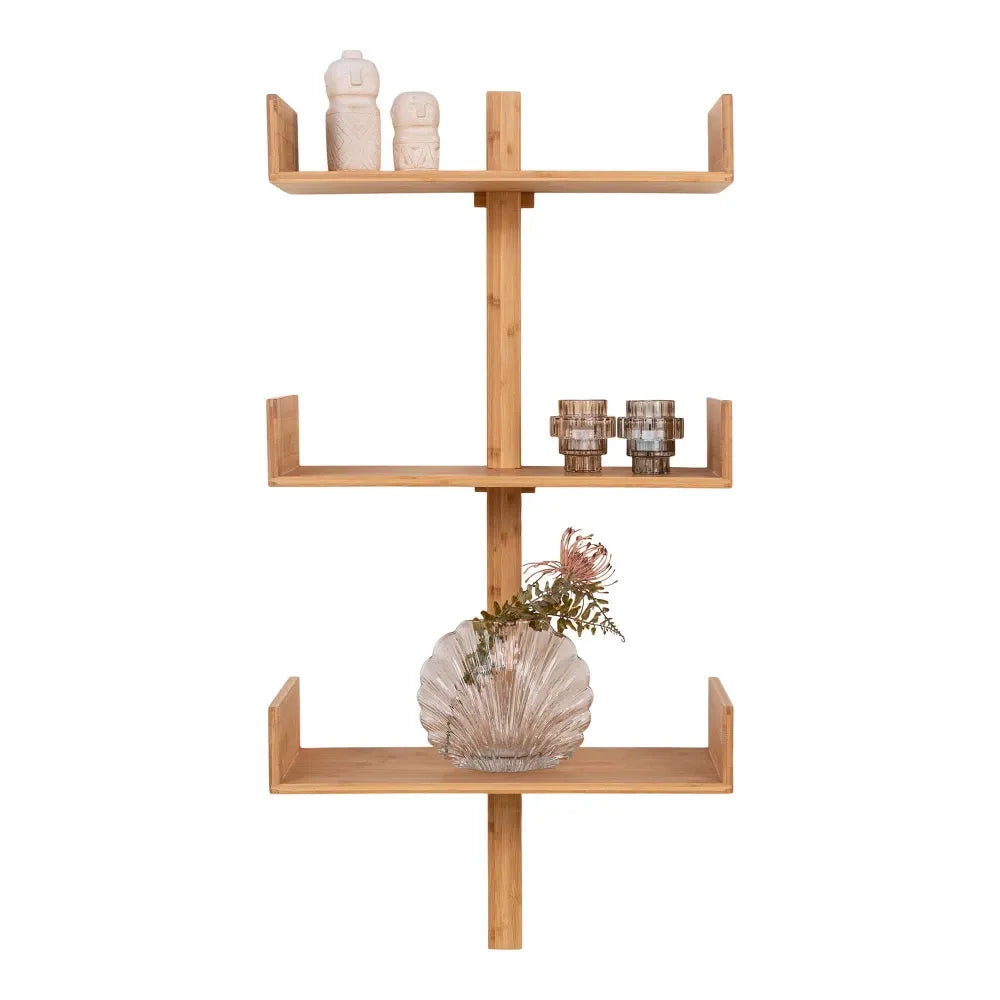Raft de perete din Lemn de bambus Maro L50xH102cm Villa