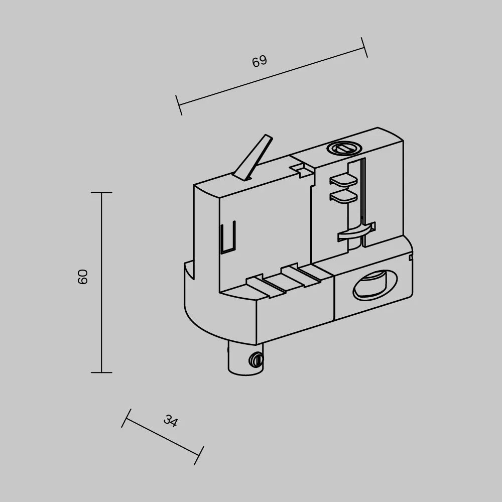 Adaptor pendul sina Trinity din Plastic Alb H4.2xL7.1cm Trinity