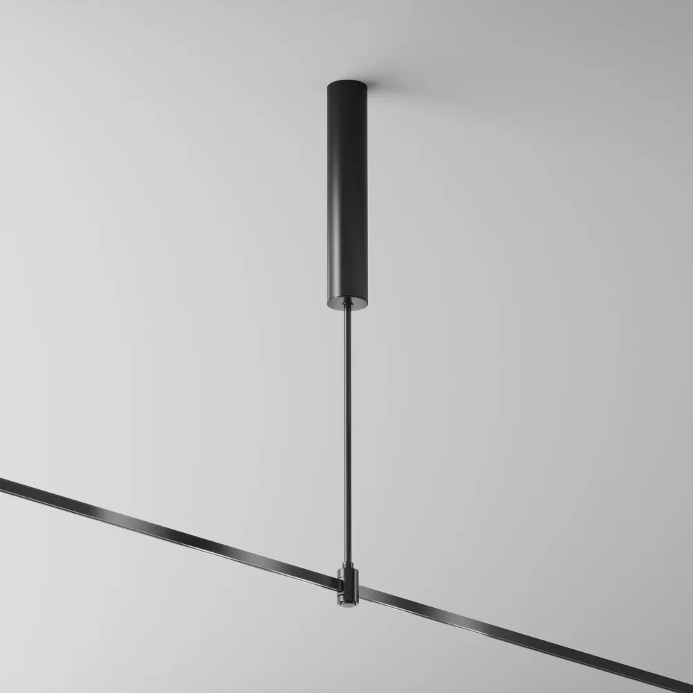 Baza lungă de tavan pentru driver cu priză de alimentare 385 mm Flarity din Aluminiu Negru H74.5xL5.5cm Flarity