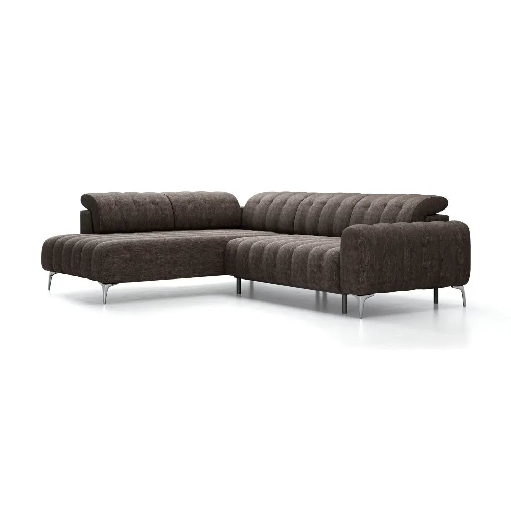 Coltar extensibil electric tapitat cu Stofa Maro Padova II