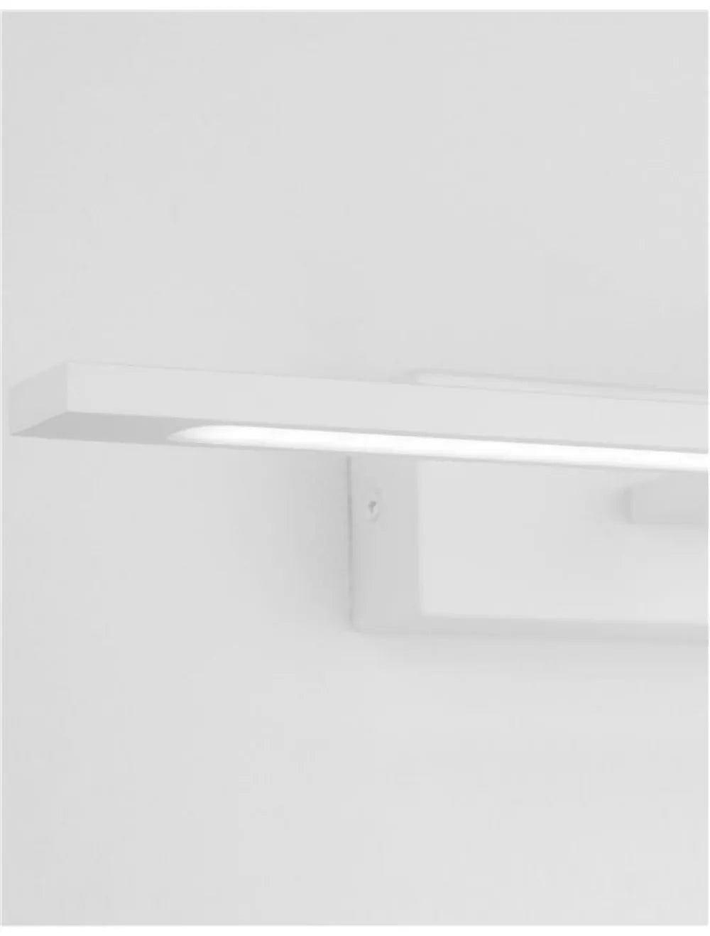 Aplica de perete structura din Aluminiu Alb si abajur din Acrilic Alb H6xL41.5cm IP44 12W 913lm 3000k MONDRIAN