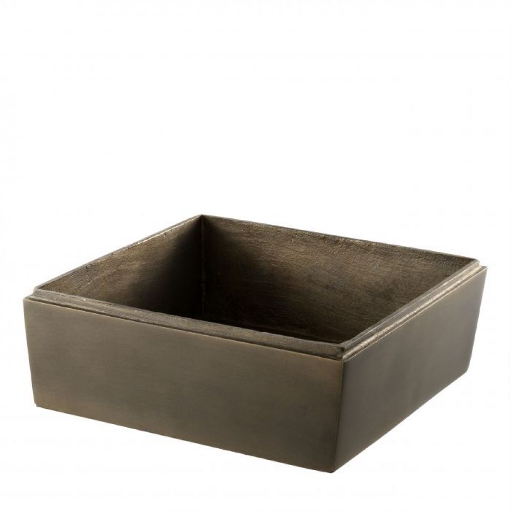 Scrumiera din Aluminiu Auriu Deluxe L20xH9cm