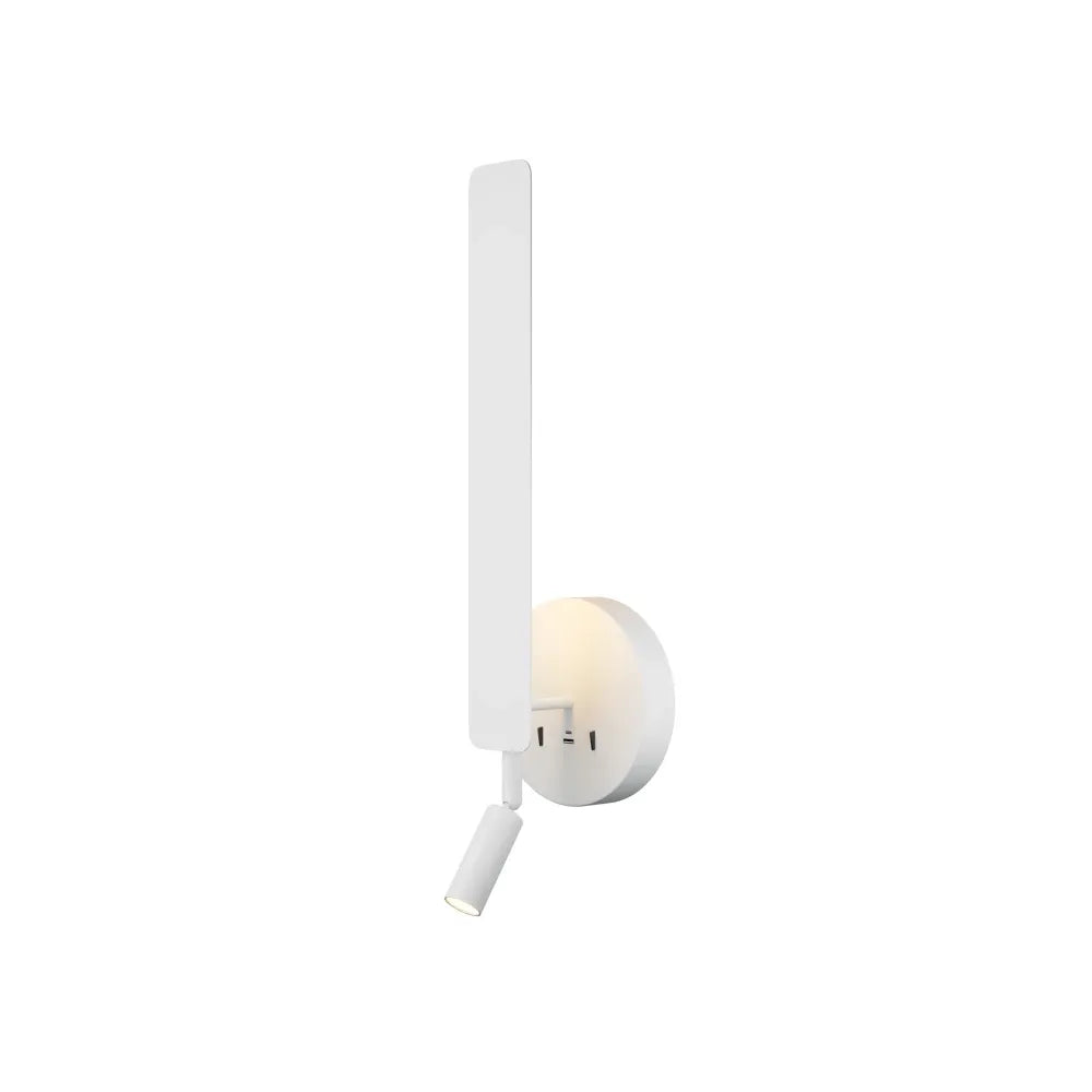 Aplica de perete din Aluminiu Alb si Acrilic Alb H51.6xL9.6cm Combo