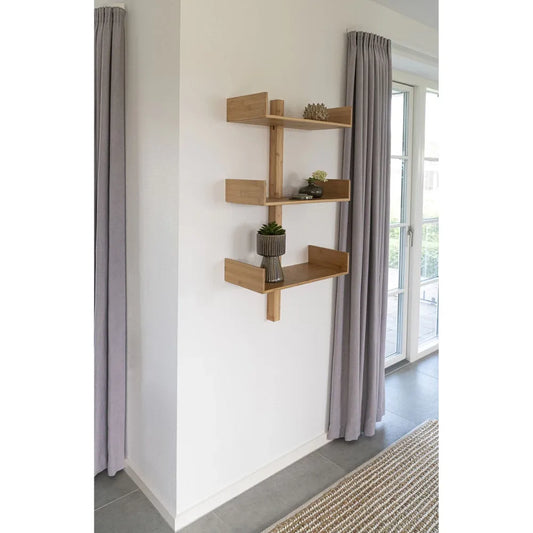 Raft de perete din Lemn de bambus Maro L50xH102cm Villa