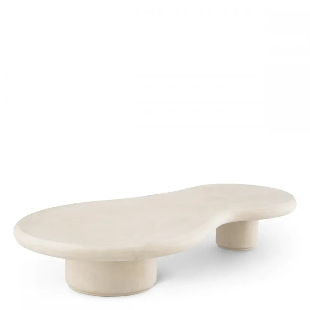 Masuta de cafea pentru exterior din Beton armat cu fibra de sticla Crem H31xL181cm Erato Eichholtz