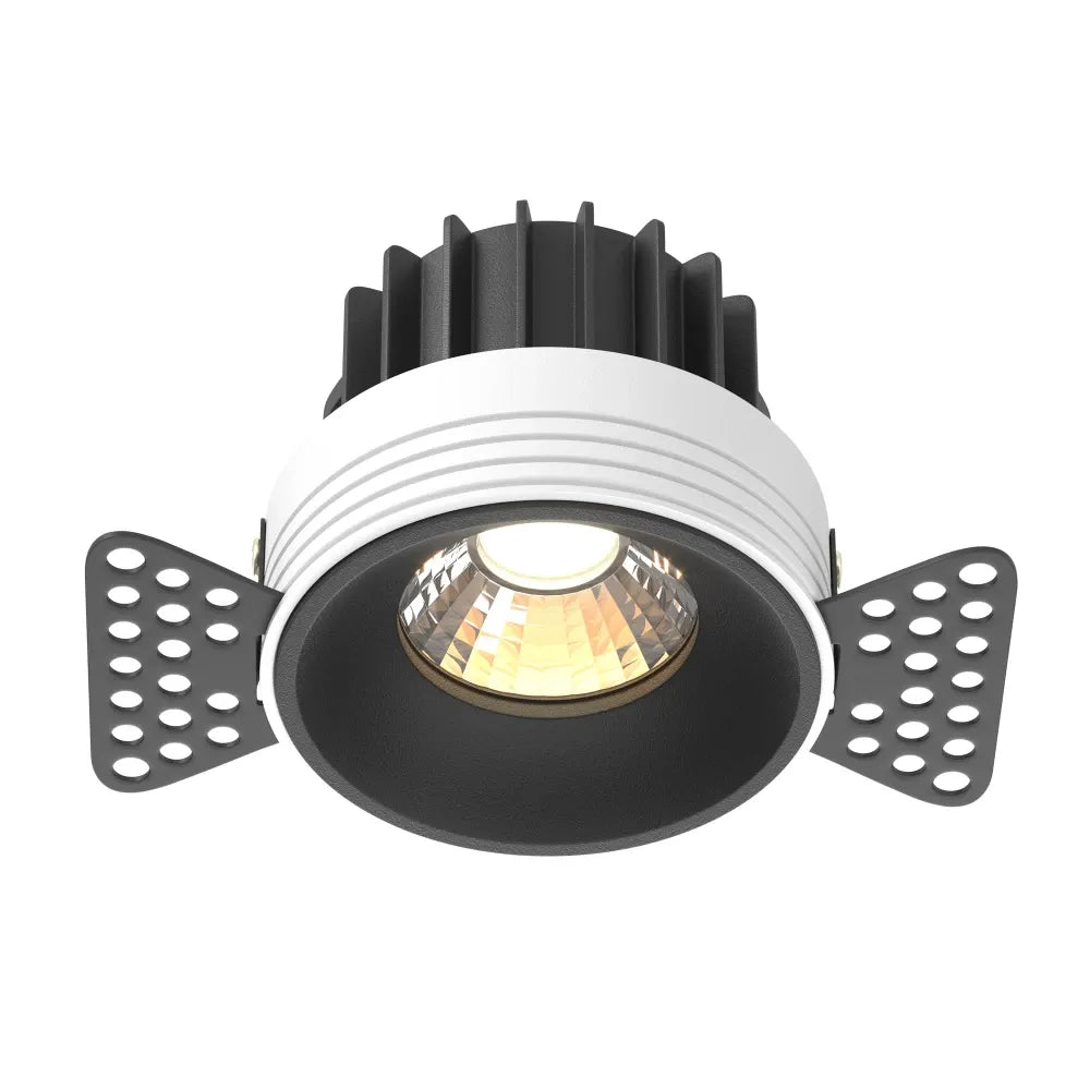 Spot incastrat din Aluminiu Negru H6xD7.4cm 12W 830lm 3000k Round