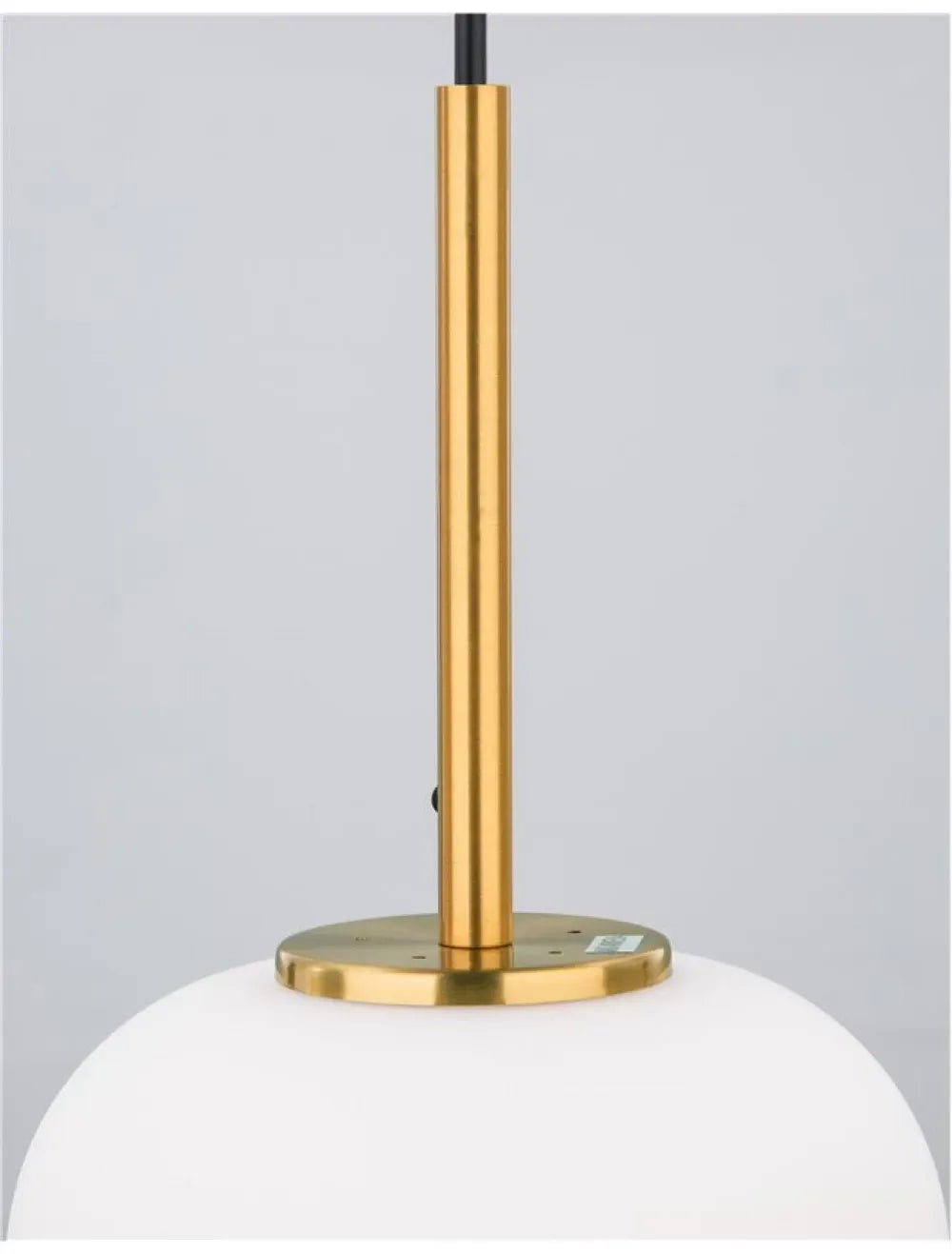 Pendul structura din Metal Auriu si abajur din Sticla Alb H120xL16.5cm IP20 LATO