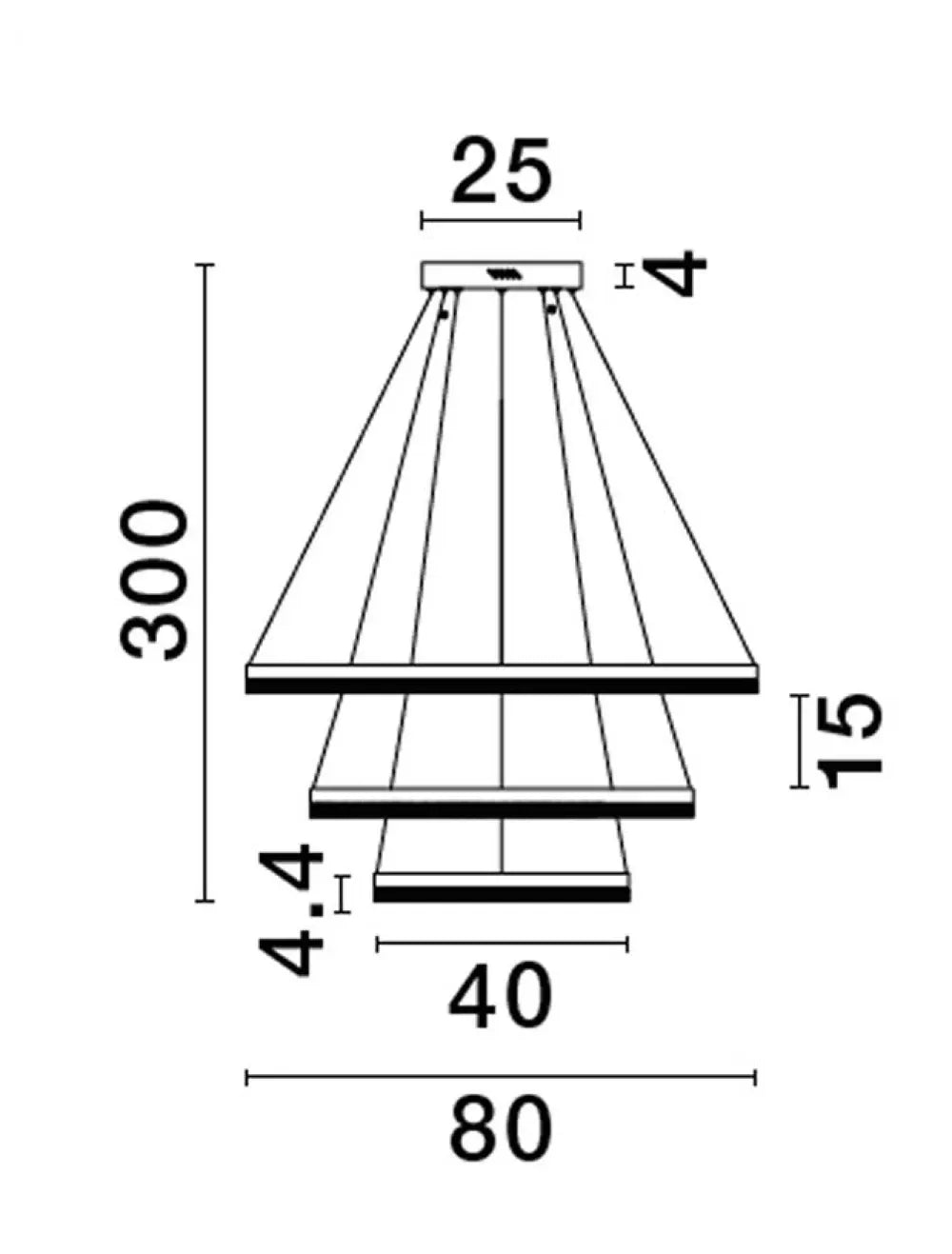 Candelabru din Aluminiu Auriu H300xL80cm IP20 97W 9453lm 3000k ADRIA