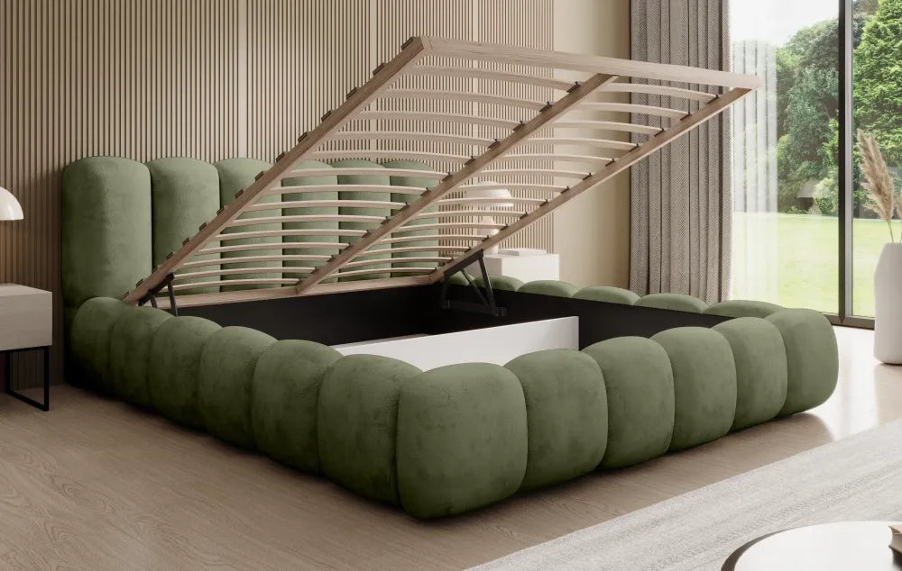 Pat 140x200cm tapitat cu Chenille Verde Dallas