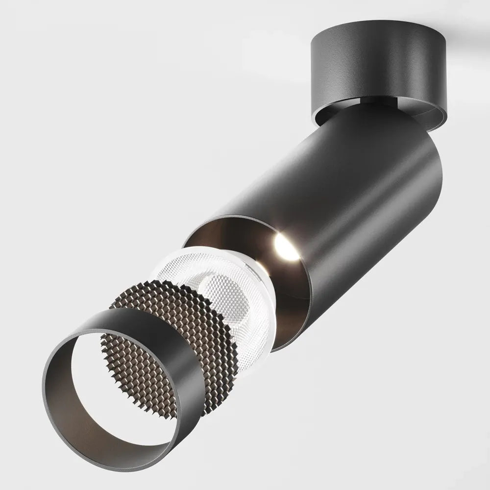 Spot aplicabil dimabil din Aluminiu Negru H16xD5cm IP 20 12W 900lm 4000k FOCUS LED