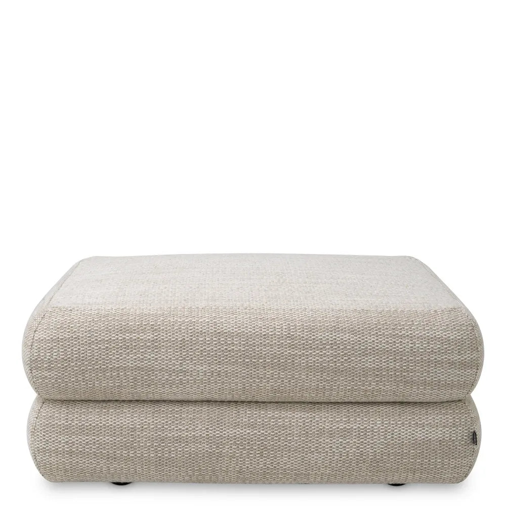 Puf tapitat cu Stofa  Bej L92xA92xH40cm Malaga Eichholtz