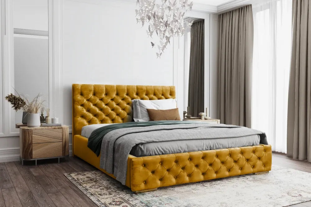 Pat 200 x 200 tapitat cu Catifea Magic velvet Portocaliu Lora