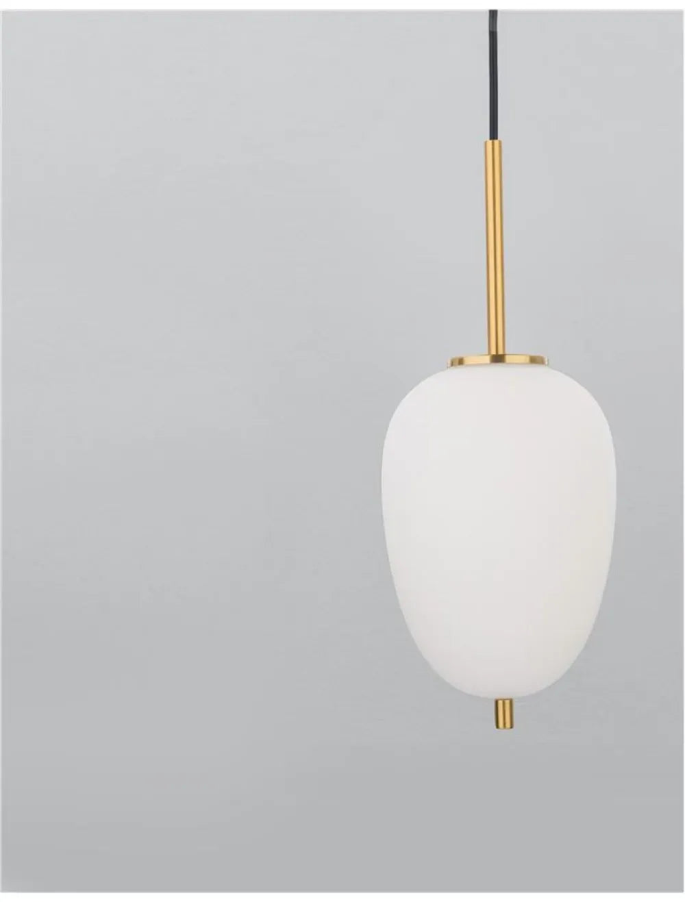 Pendul structura din Metal Auriu si abajur din Sticla Alb H120xL15.8cm IP20 LATO