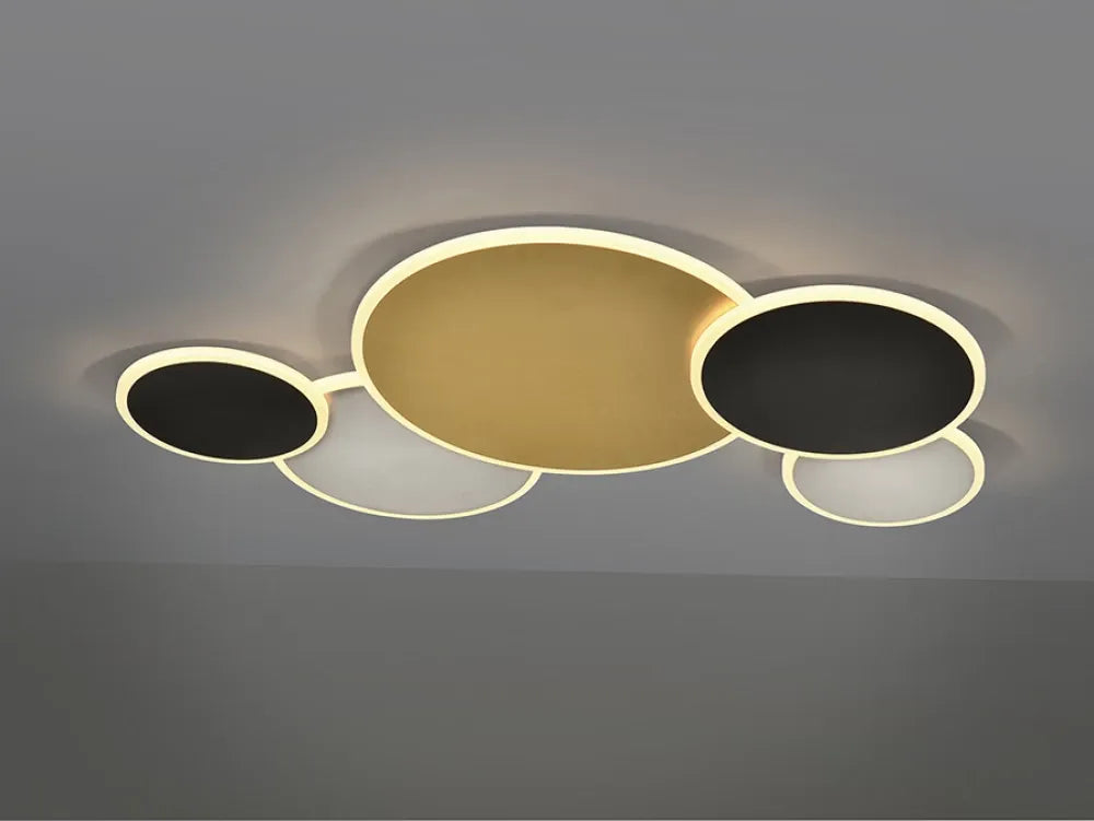 Plafoniera din Metal Alb/Negru/Auriu L83xH6cm Umbra