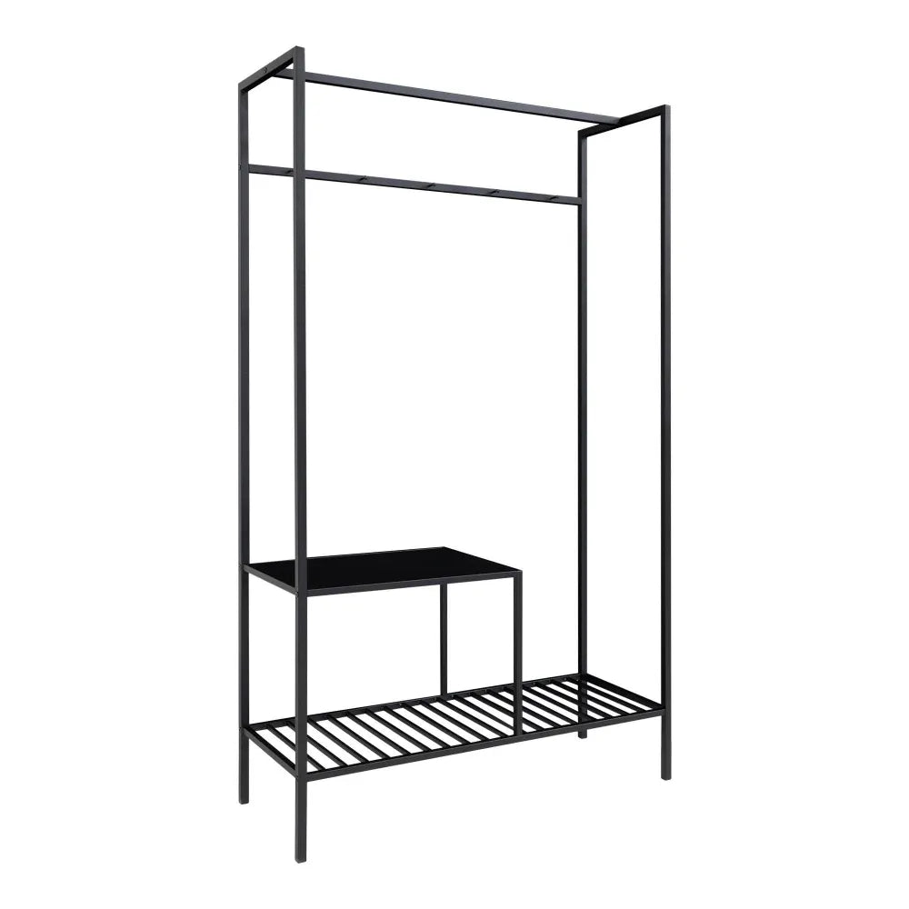 Cuier din PAL Negru si Metal Negru L101xH170cm Vita