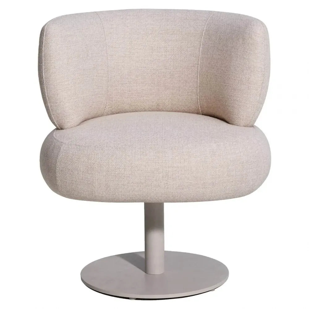 Scaun de exterior din Stofa Bej si Metal Alb L68xH78cm Mason Richmond interiors