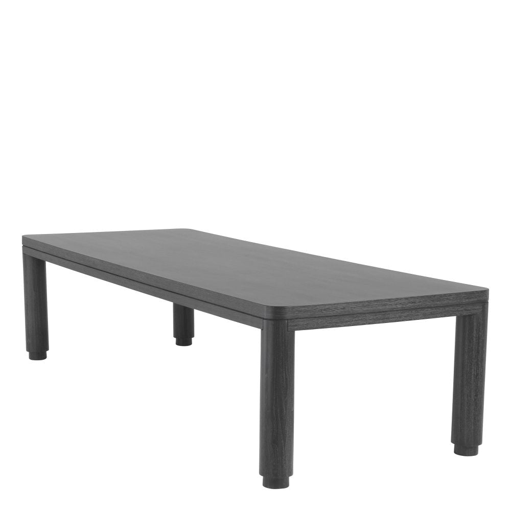 Masa Dreptunghiulara Atelier Eichholtz din Furnir de stejar Negru de 8-12 persoane L300xH76cm