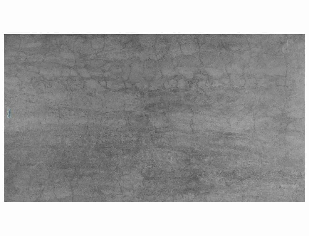 Masa extensibila din Sticla securizata+Ceramica Gri antracit si Metal Negru L160-240xH76cm Salvadore
