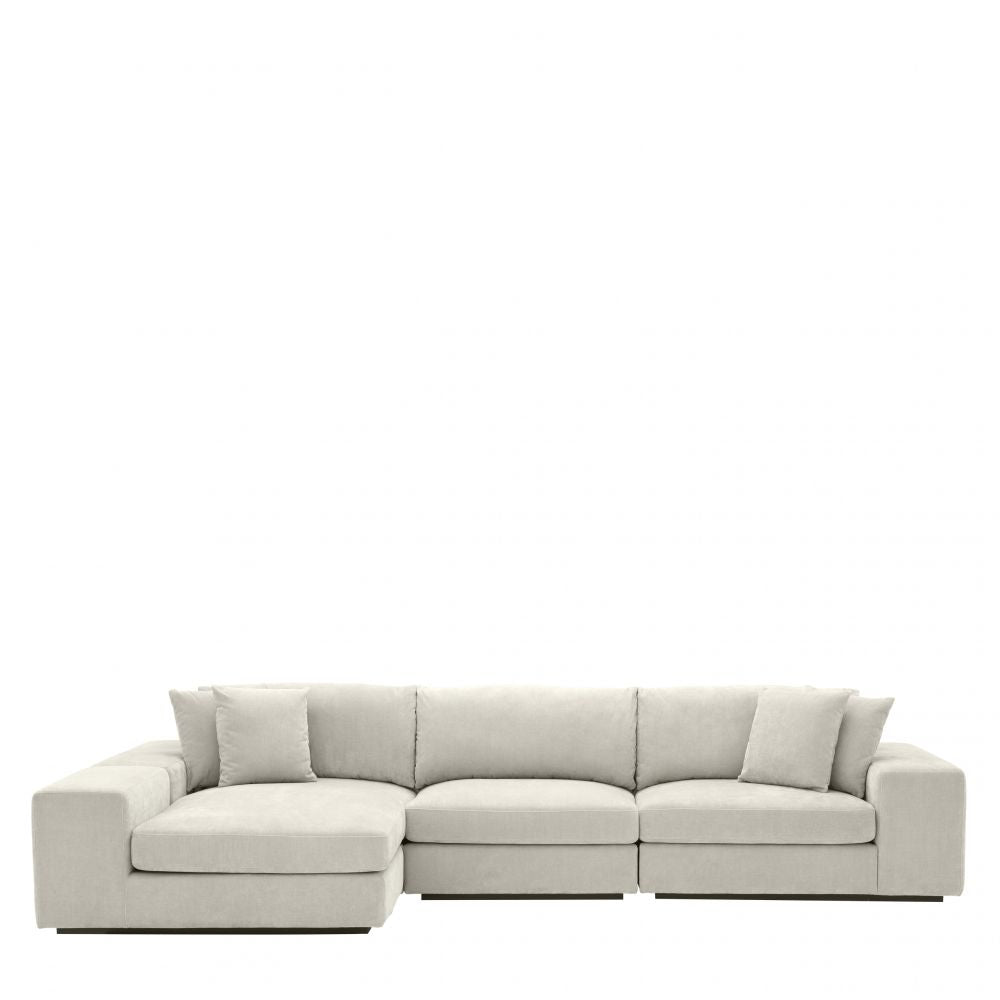 Coltar modular Vista Grande Eichholtz din Stofa Clarck Bej nisip L380cm
