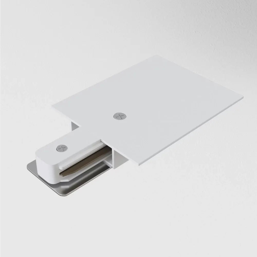 Element alimentare sina monofazata incastrata din Aluminiu Alb L12xH2cm Accessories for tracks Unity