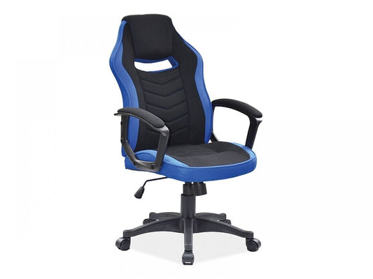Scaun de birou reglabil din Poliester si Metal Albastru/Negru H106-116xL59xA49cm Camaro