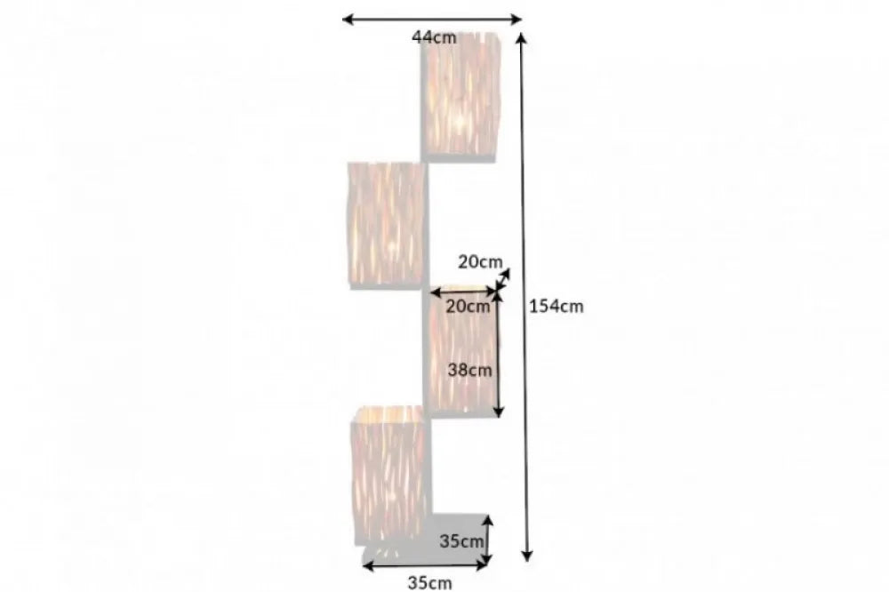Lampa de podea din Metal Negru si Lemn Maro H154xL44cm Euphoria