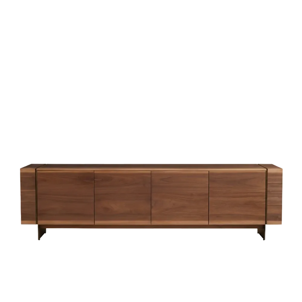 Comoda TV  4 usi din Lemn de Nuc L228cm Beams