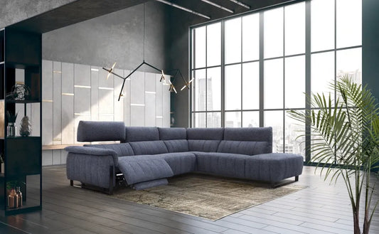Coltar modular cu recliner 293cm Celeste