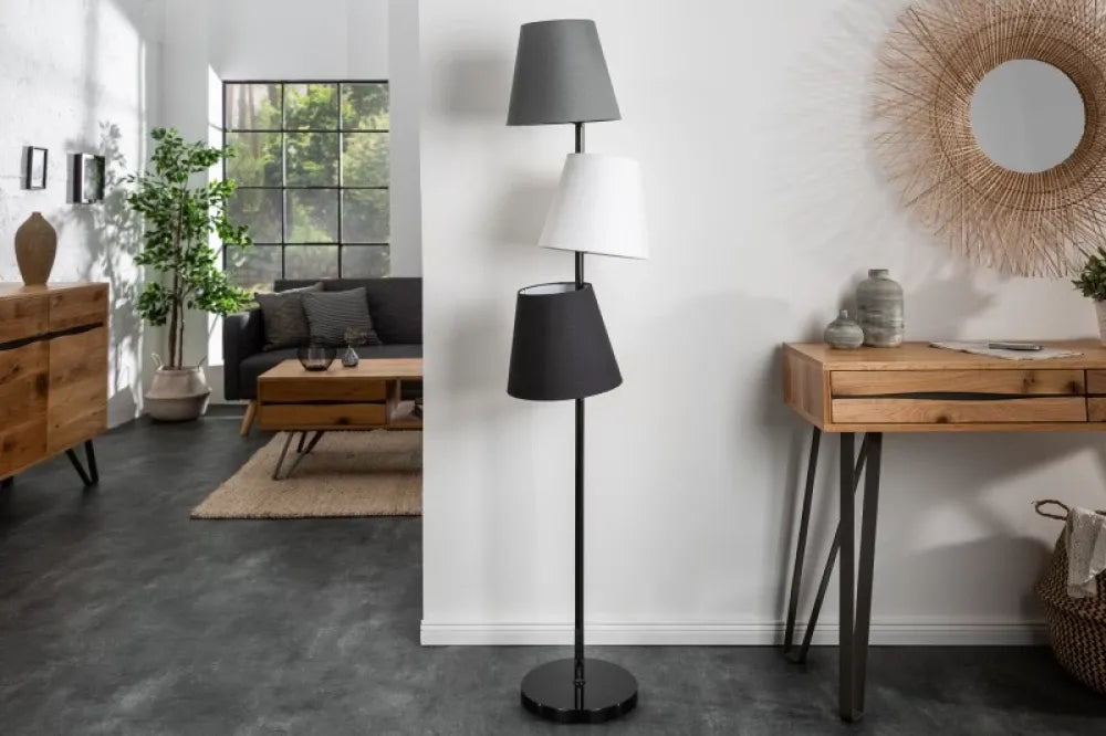 Lampa de podea din Metal Negru si Textil Multicolor H163xD36cm Levels