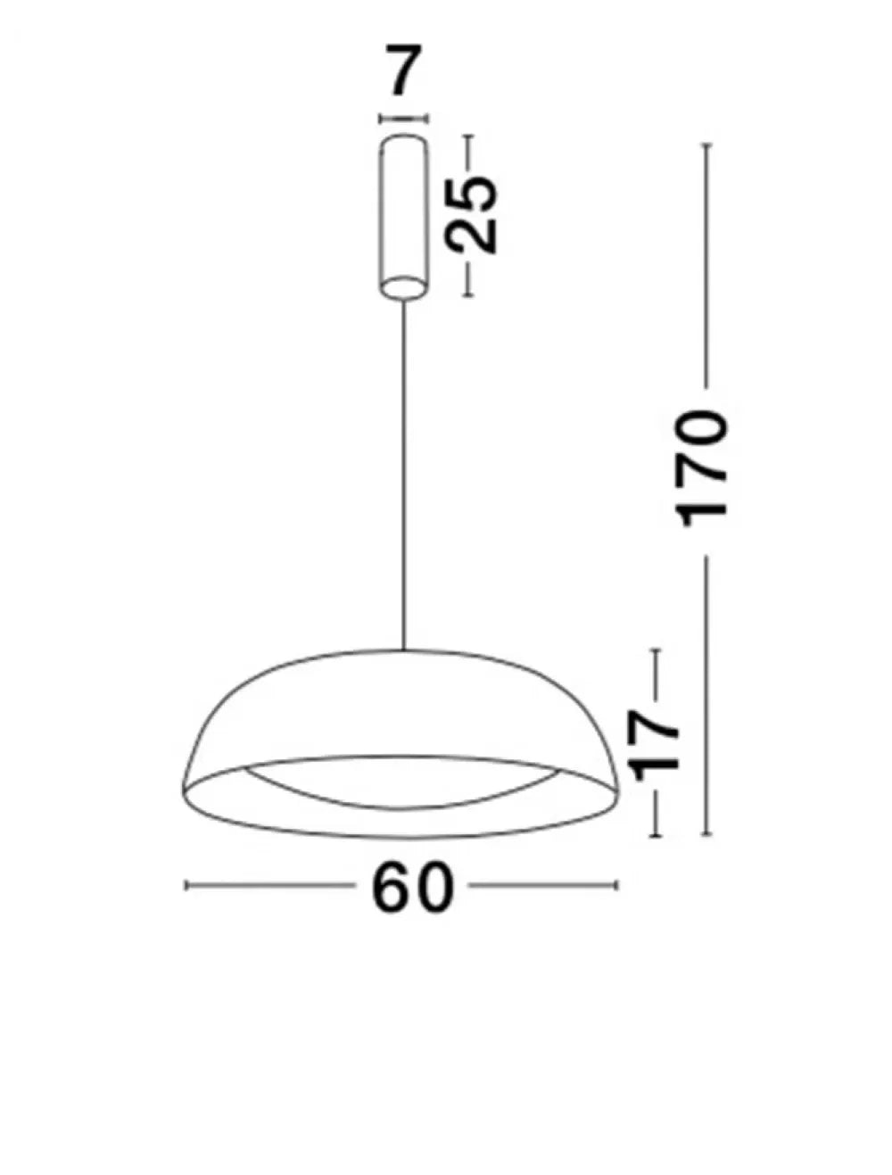 Pendul structura din Aluminiu Negru/Cupru si abajur din Acrilic Alb H170xL58cm IP20 41W 3603lm 3000k LANDON