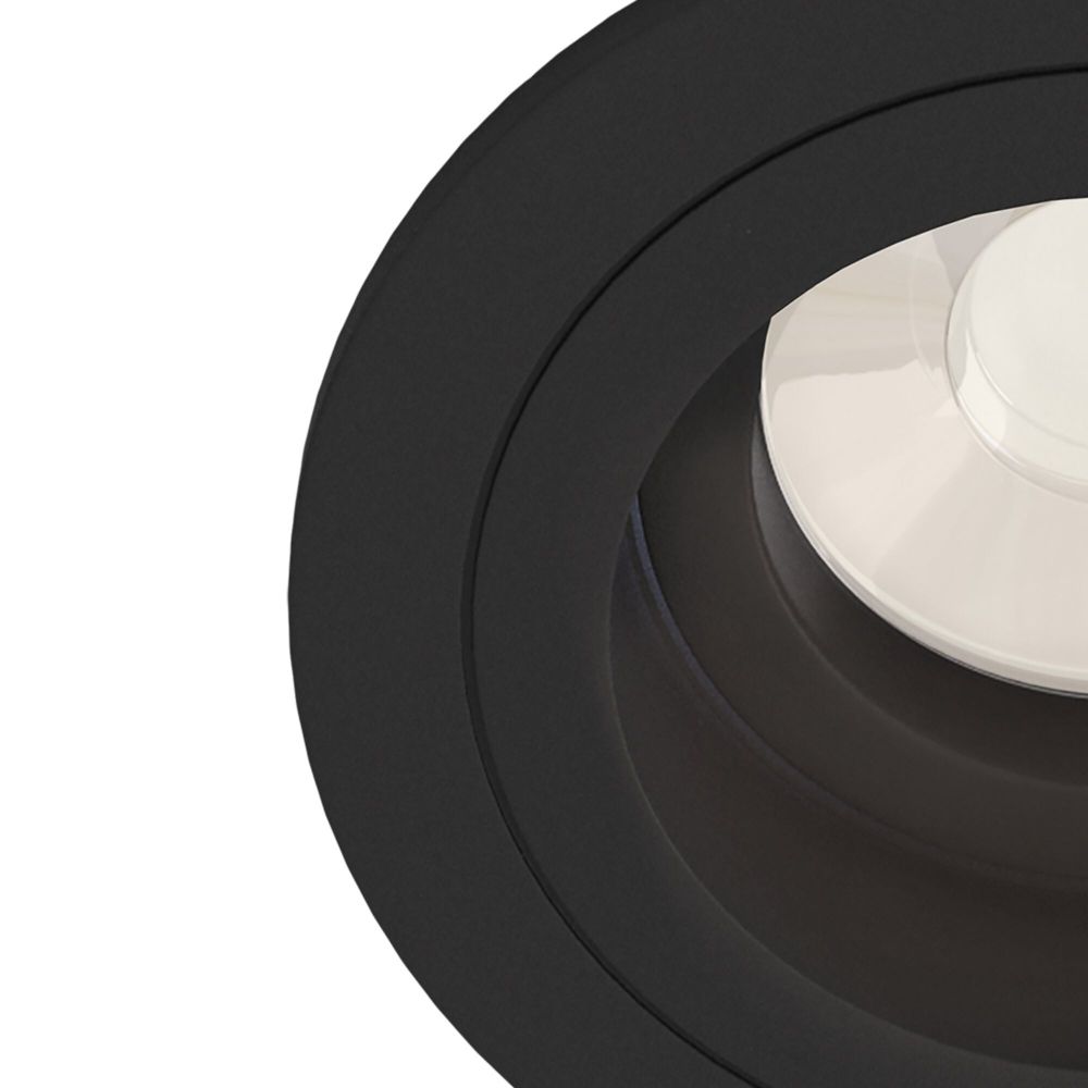 Spot incastra din Aluminiu Negru D10xH8cm Atom
