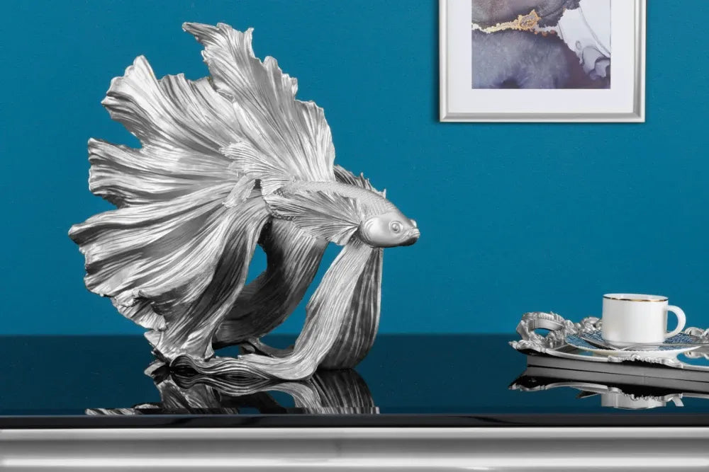 Statueta din Polirasina Argintiu H36xL32cm Crowntail