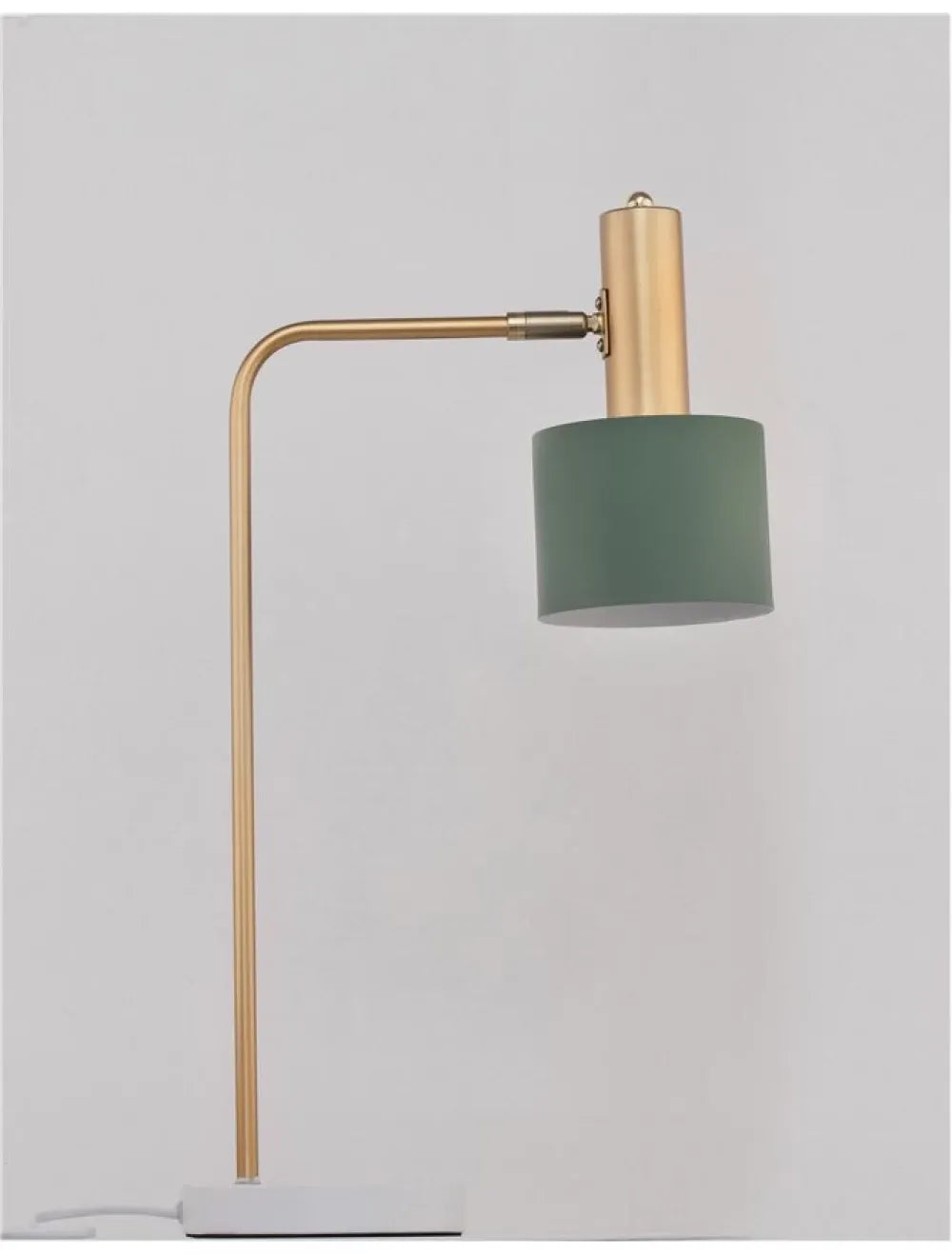 Veioza structura din Metal Auriu/Alb si abajur din Metal Verde H60xL12.5cm IP20 PAZ